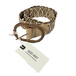 Good Hart Matilda Jane Woven Belt Tan White Women's Size XL/XXL